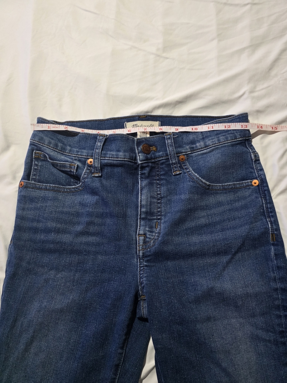Madewell Skinny Jeans Size 26 Medium Wash High Rise Stretch Denim - Picture 10 of 10